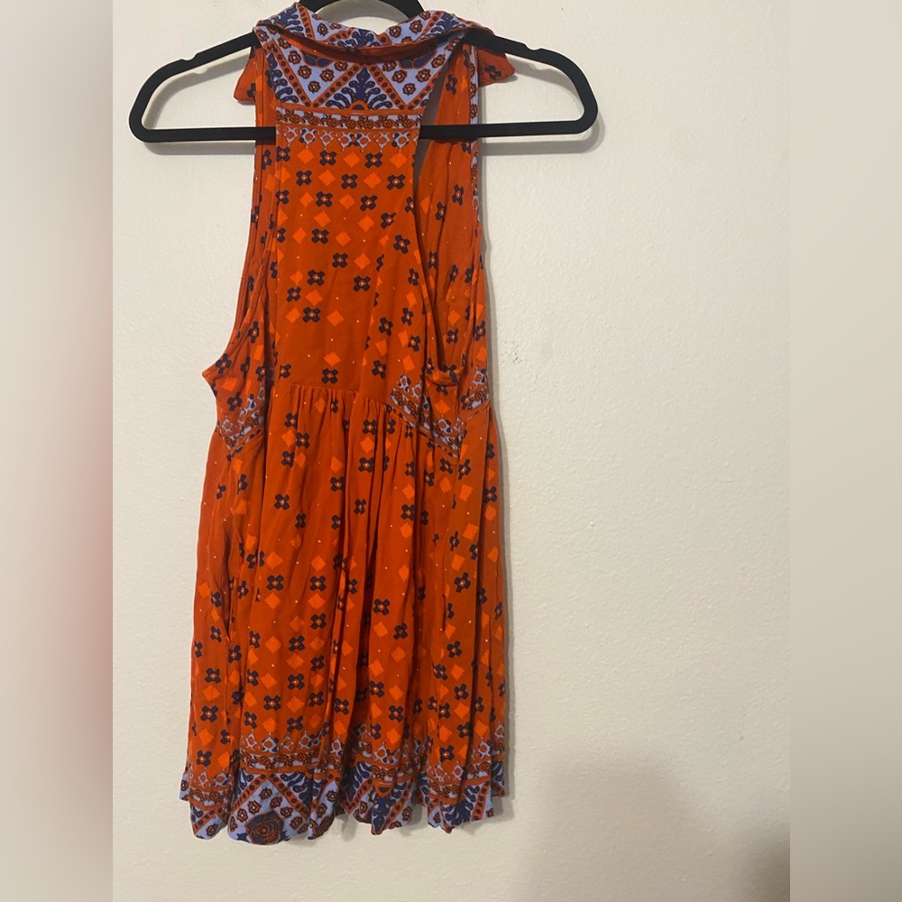 Free People Charlotte Tunic Top Rust Combo - Picture 5 of 8